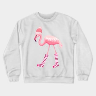 Funny Flamingo Winter Fashion Crewneck Sweatshirt